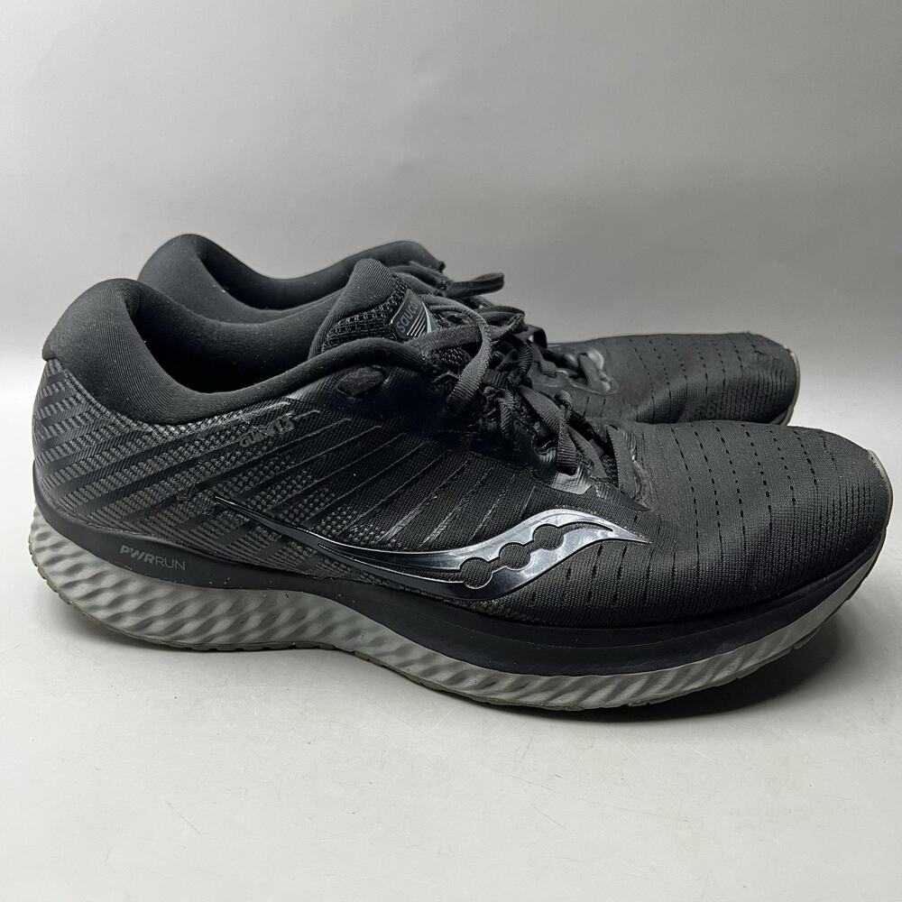 Saucony Guide 13 Running Shoes Men Size 10.5 Black Mesh Comfort Cushion Sneakers